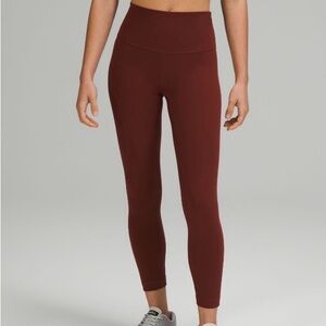 lululemon WunderTrain High-Rise Burgundy Leggings
